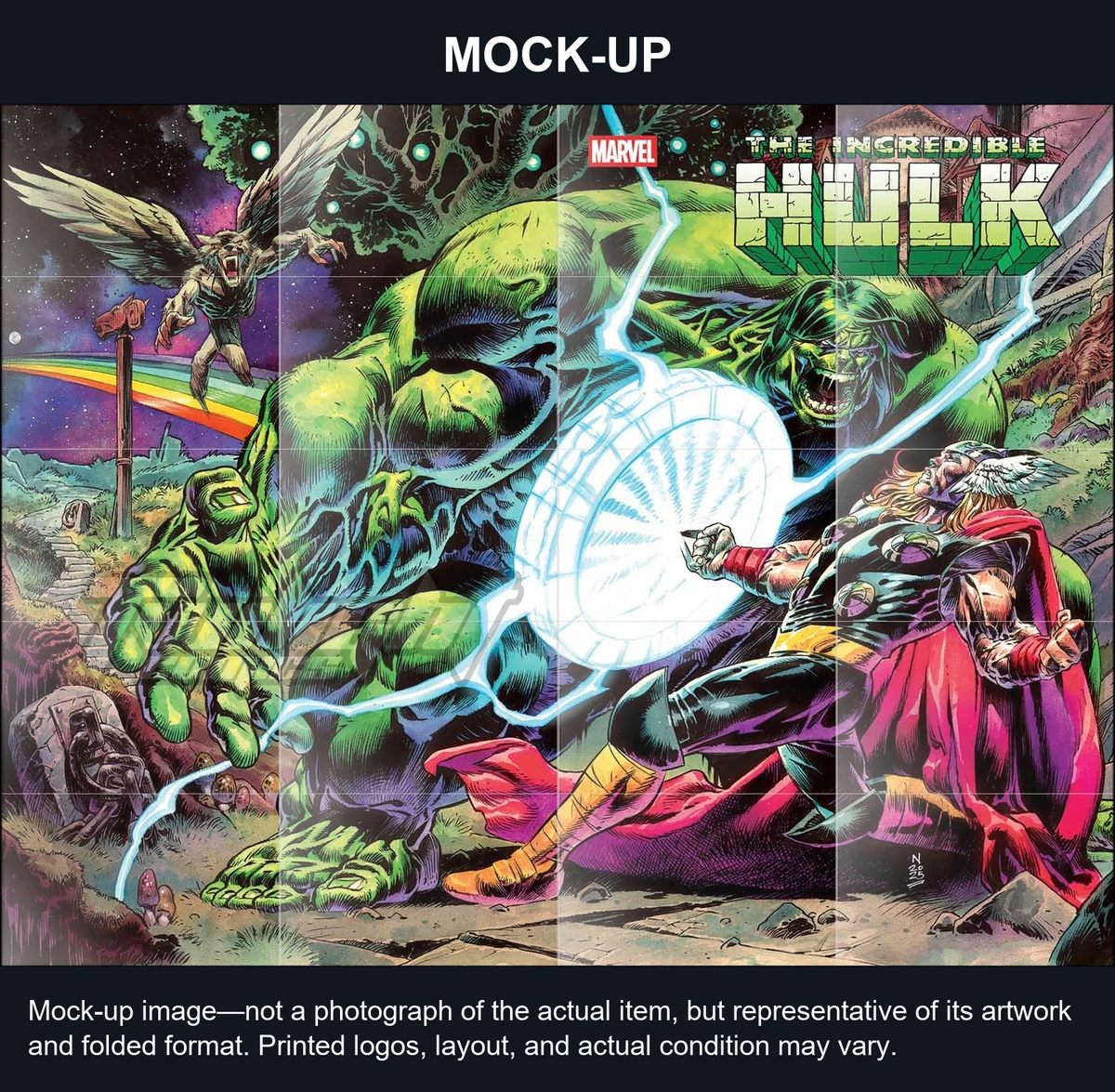 Mock-up image—not a photograph of the actual item, but representative of its artwork and folded format. Printed logos, layout, and actual condition may vary. Twilight Comics watermark is on the mock-up only, not the physical poster.