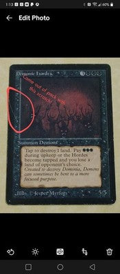 DEMONIC HORDES LPMP -- Limited Edition Beta MTG -- See Photos