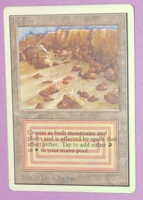 Original Art PLATEAU MP -- Unlimited MTG -- See Photos