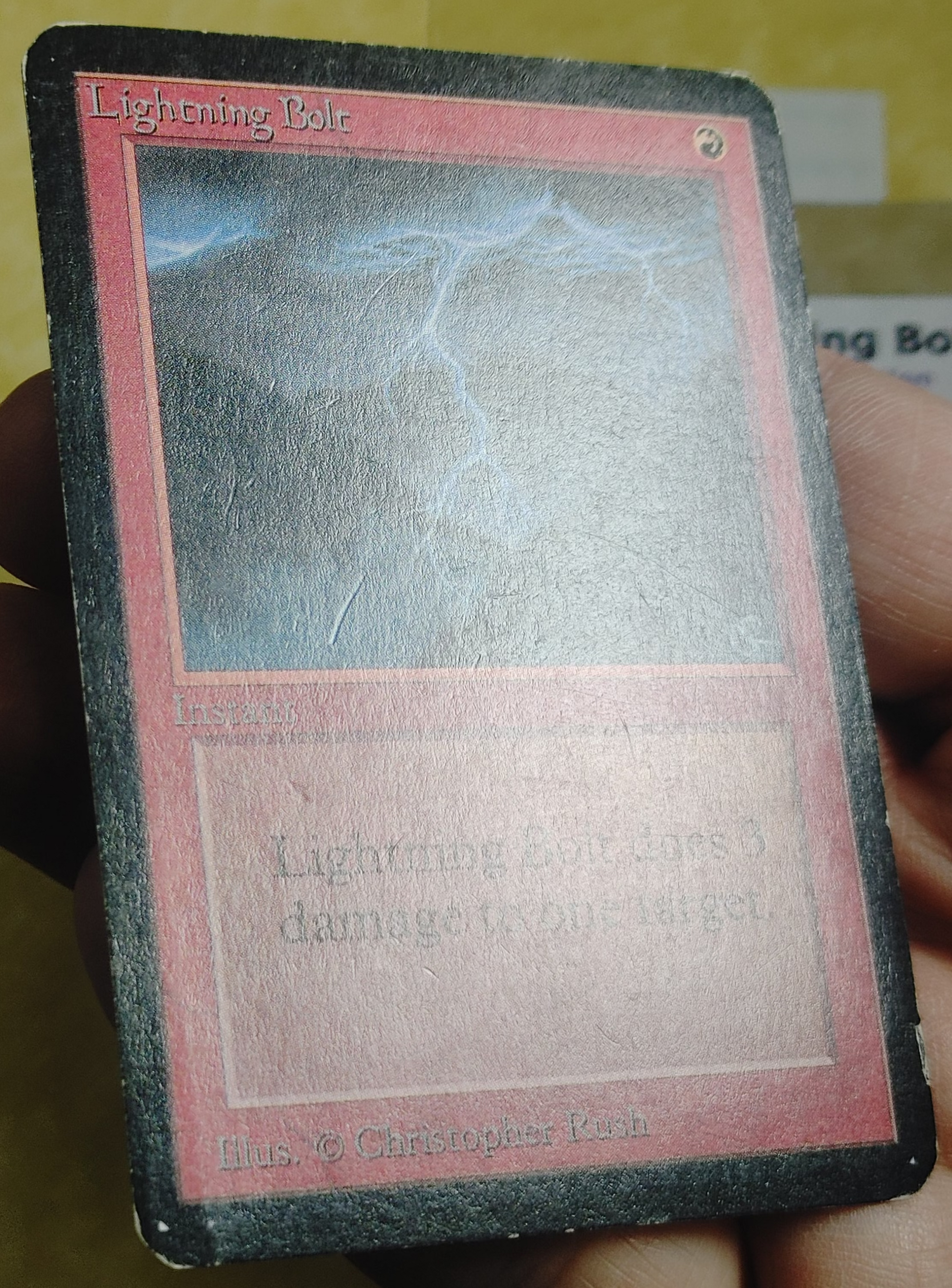 Lightinig Bolt (alpha) glare to show indentations