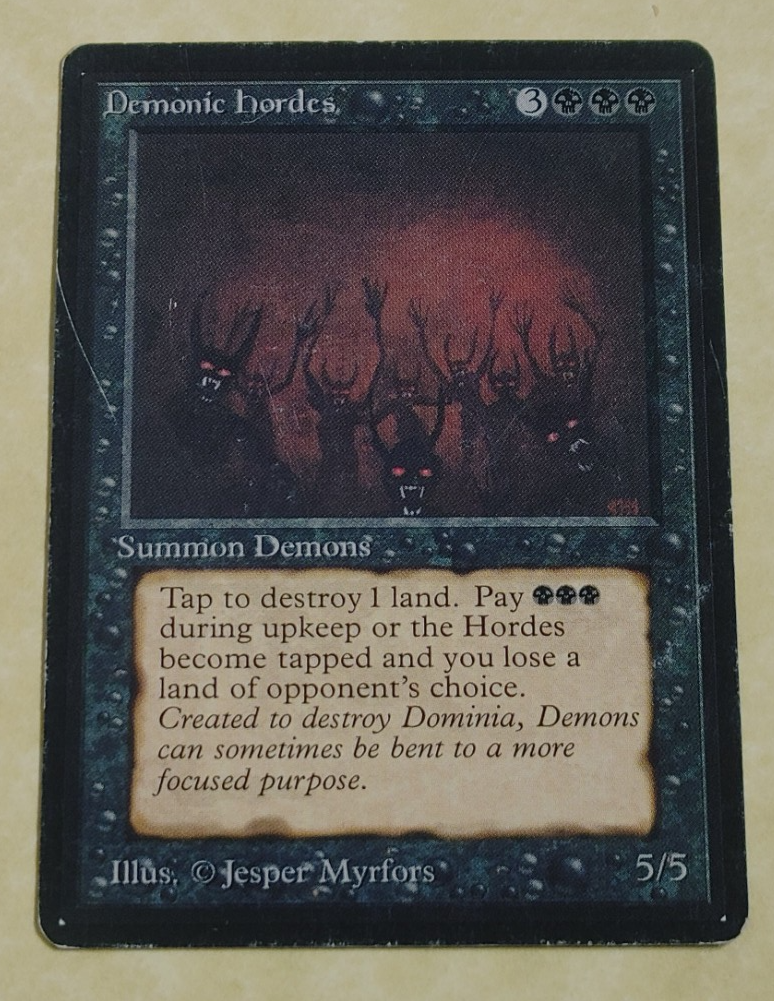 DEMONIC HORDES LPMP -- Limited Edition Beta MTG -- See Photos