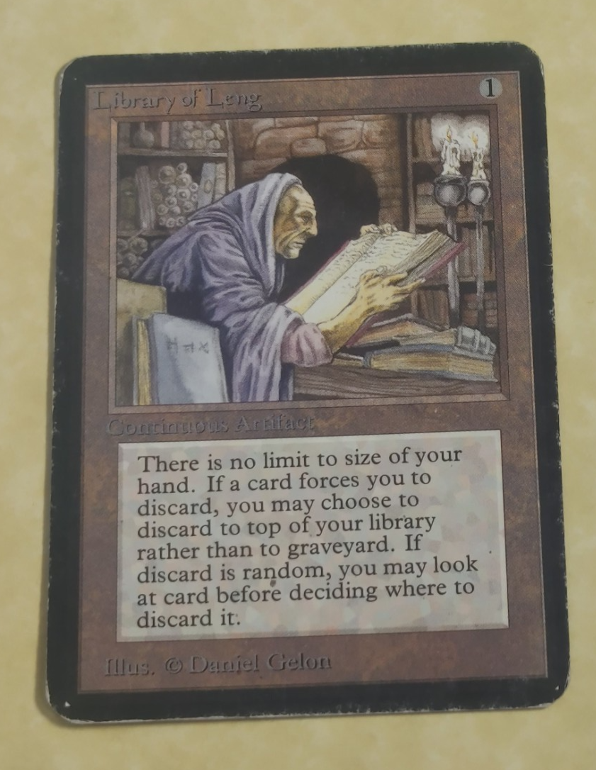 LIBRARY OF LENG HP -- Limited Edition Alpha MTG -- See Photos