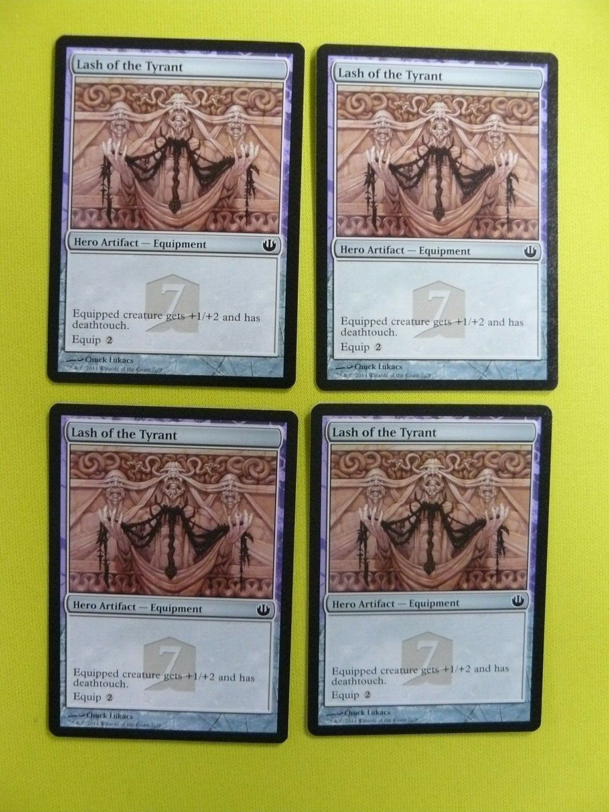 Lash of the Tyrant - Playset - Common Artifact - NM - Heroes Path Promo MTG