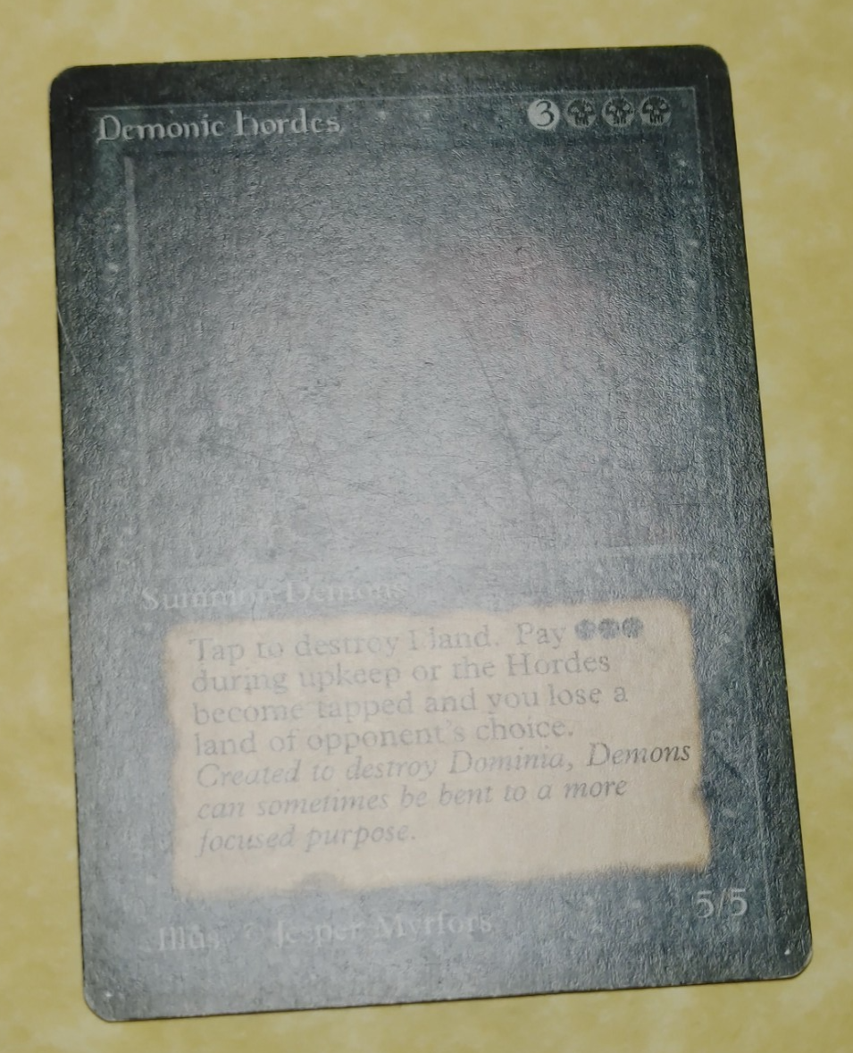 DEMONIC HORDES LPMP -- Limited Edition Beta MTG -- See Photos