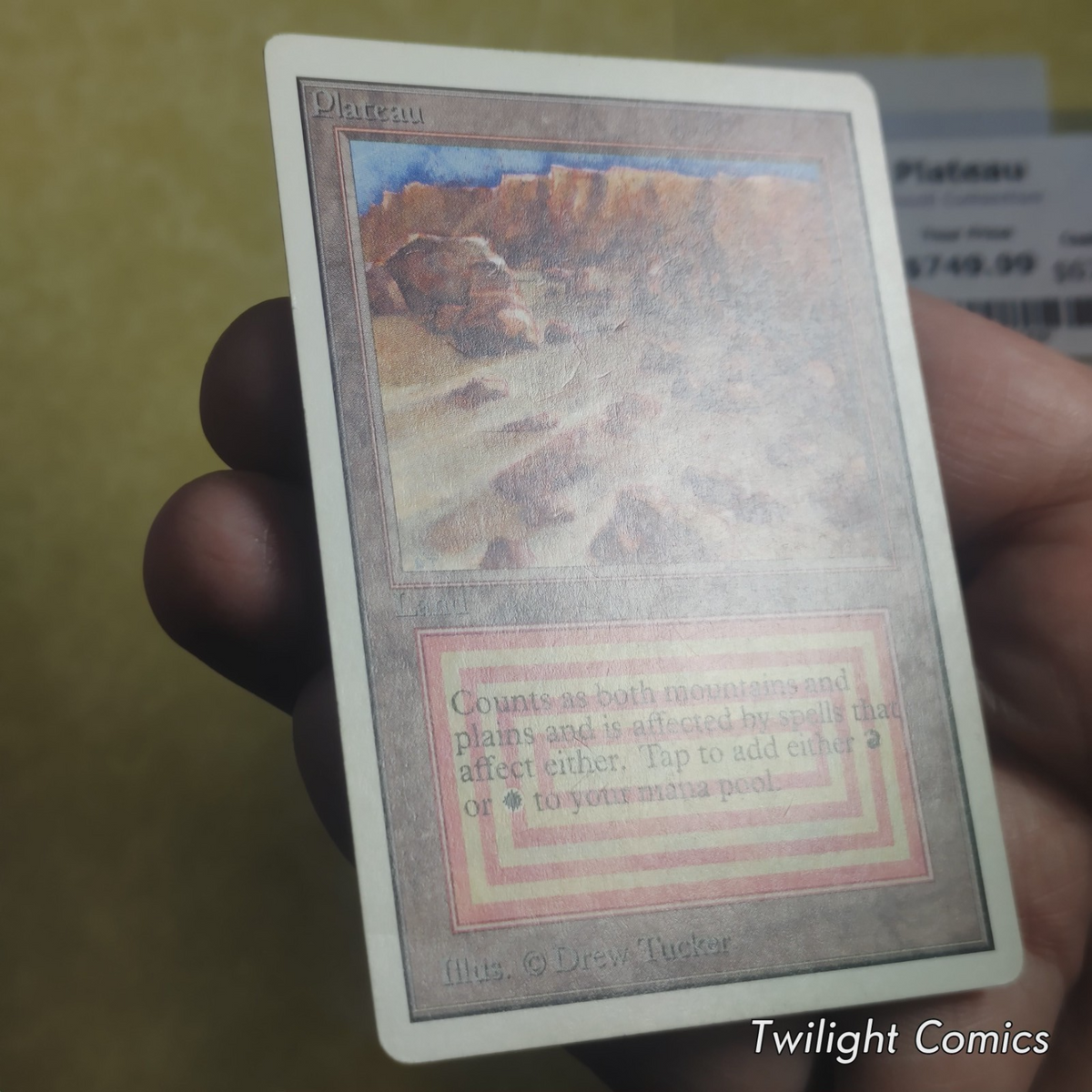 Original Art PLATEAU MP -- Unlimited MTG -- See Photos