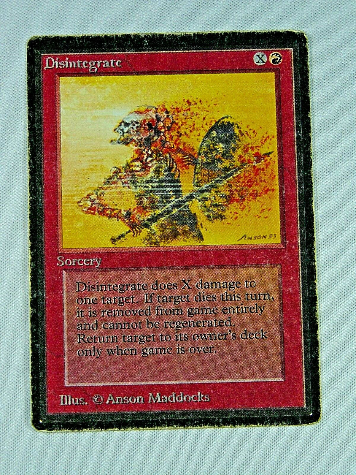 Disintegrate - Common Red Sorcery - HP - Limited Edition Beta MTG C