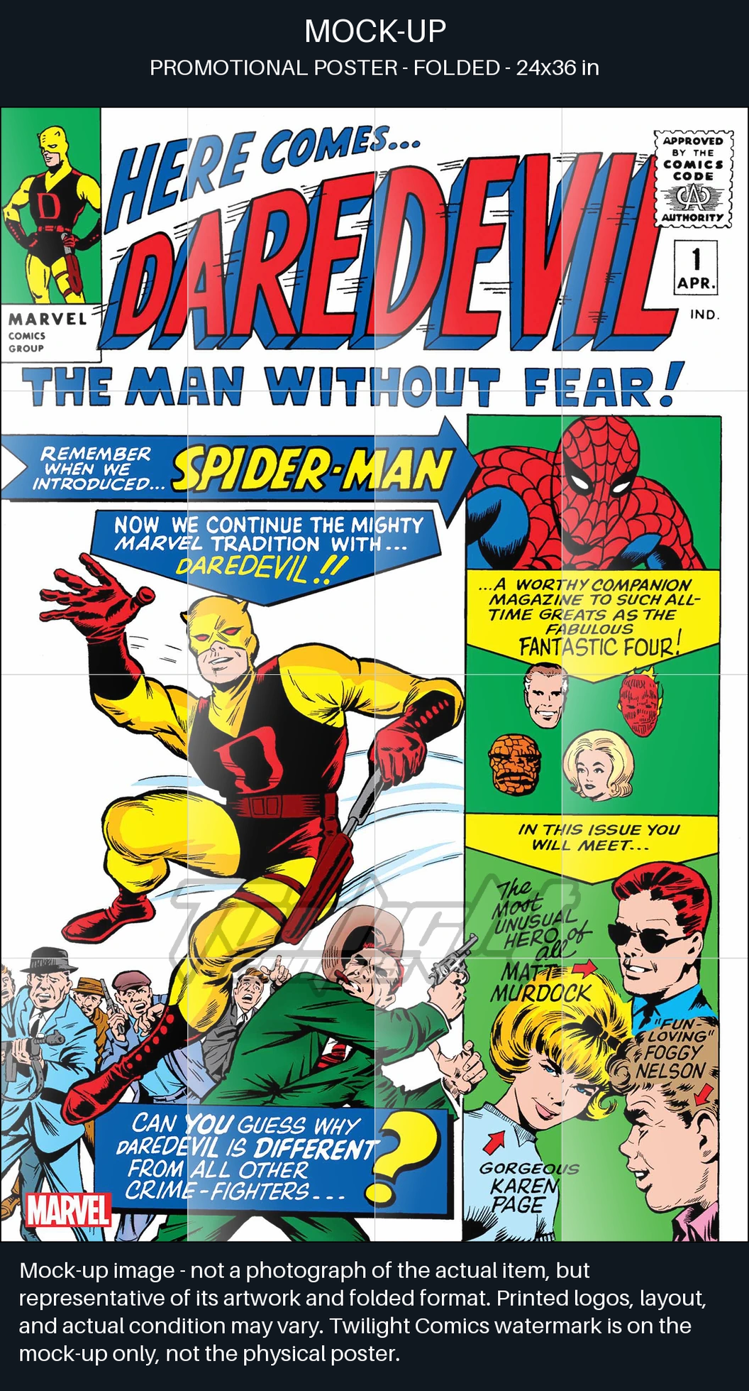TaCOS standardized poster mock-up captions. Mock-up image—not a photograph of the actual item, but representative of its artwork and folded format. Printed logos, layout, and actual condition may vary. Twilight Comics watermark is on the mock-up only, not the physical poster. SHA256:ad0623b7dc483676aa12adb9bbecfefd1b4406429166e513b3d890a8ac1090cf