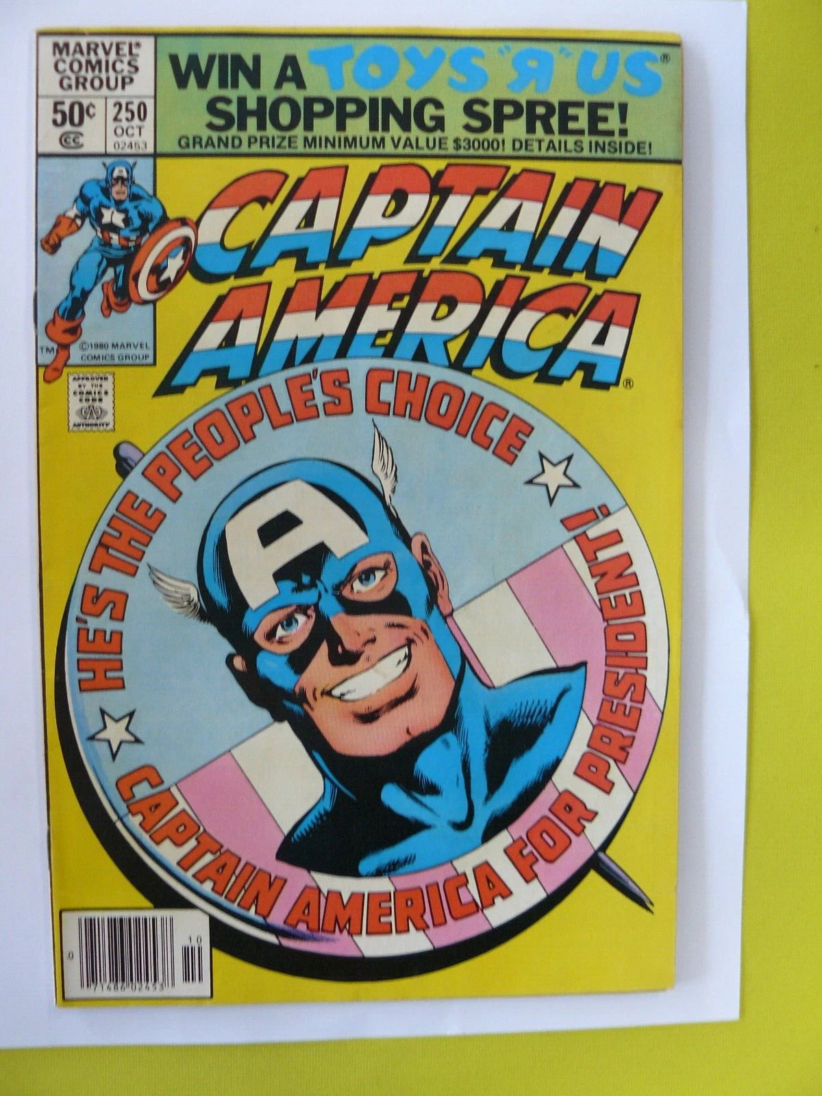 Captain America #250 - Will Cap run for President of the US? - VF - Marvel