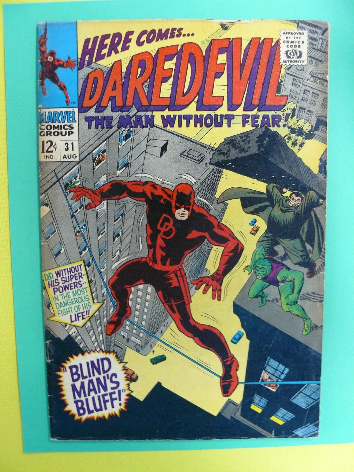 Daredevil #31 - Cobra & Mr Hyde app - Stan Lee & Gene Colan -  FR/GD - Marvel