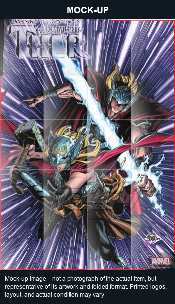 Mock-up image—not a photograph of the actual item, but representative of its artwork and folded format. Printed logos, layout, and actual condition may vary. Twilight Comics watermark is on the mock-up only, not the physical poster.