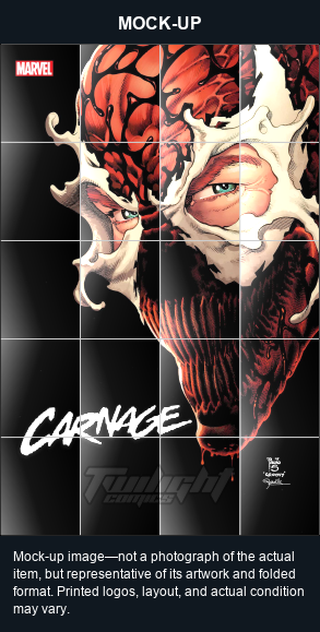 Mock-up image—not a photograph of the actual item, but representative of its artwork and folded format. Printed logos, layout, and actual condition may vary. Twilight Comics watermark is on the mock-up only, not the physical poster.