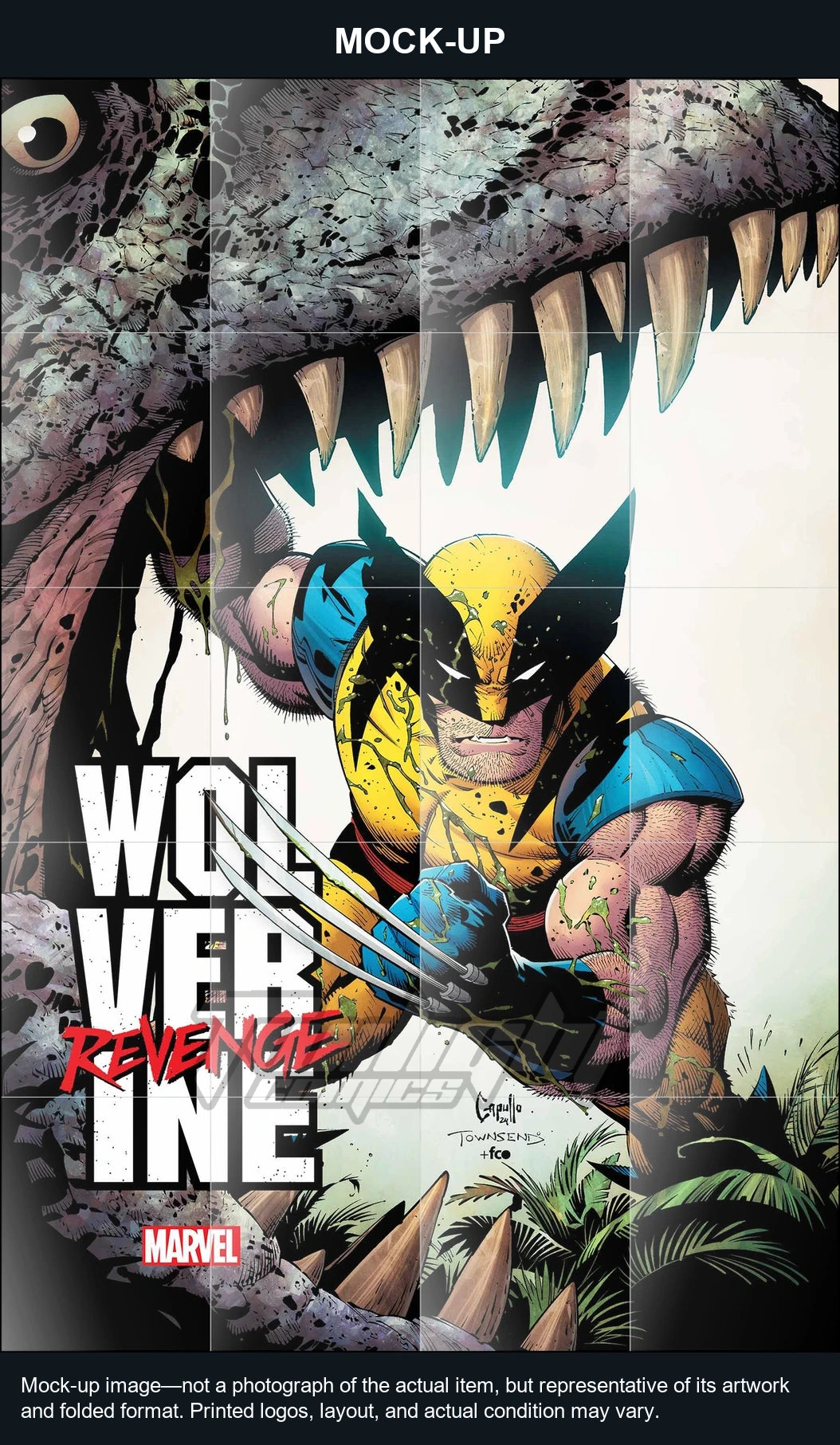 Mock-up image—not a photograph of the actual item, but representative of its artwork and folded format. Printed logos, layout, and actual condition may vary. Twilight Comics watermark is on the mock-up only, not the physical poster.