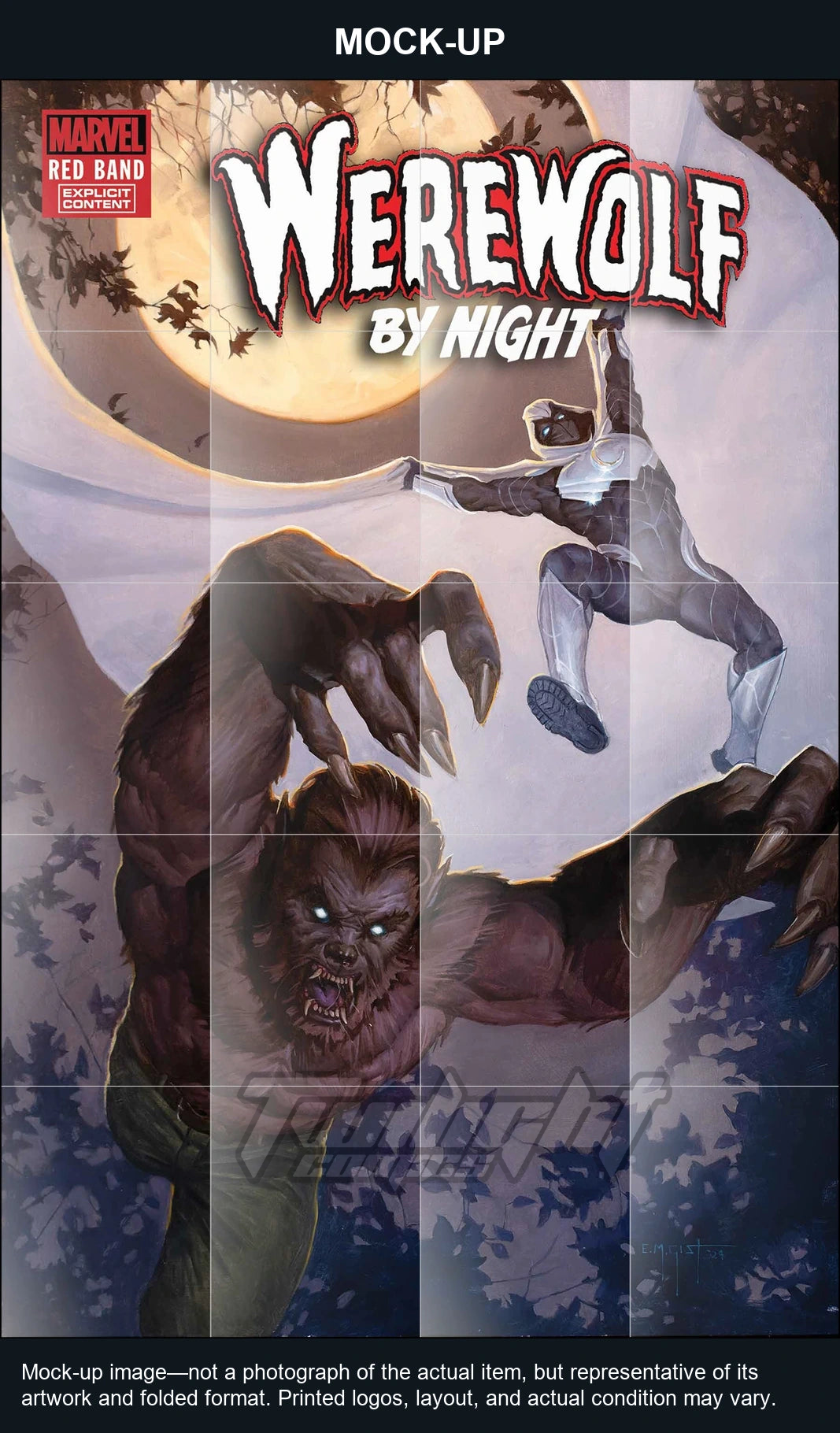Mock-up image—not a photograph of the actual item, but representative of its artwork and folded format. Printed logos, layout, and actual condition may vary. Twilight Comics watermark is on the mock-up only, not the physical poster.